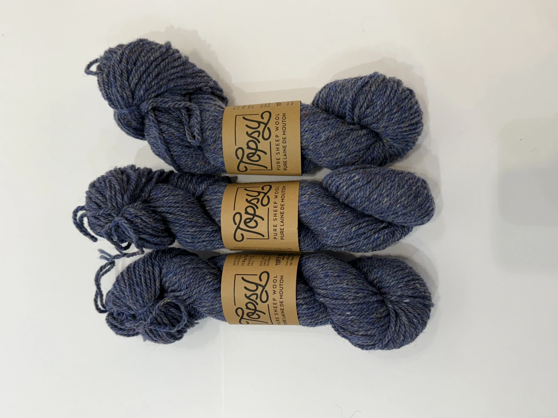 Aran Weight Yarn 130M/110G 治癒藍