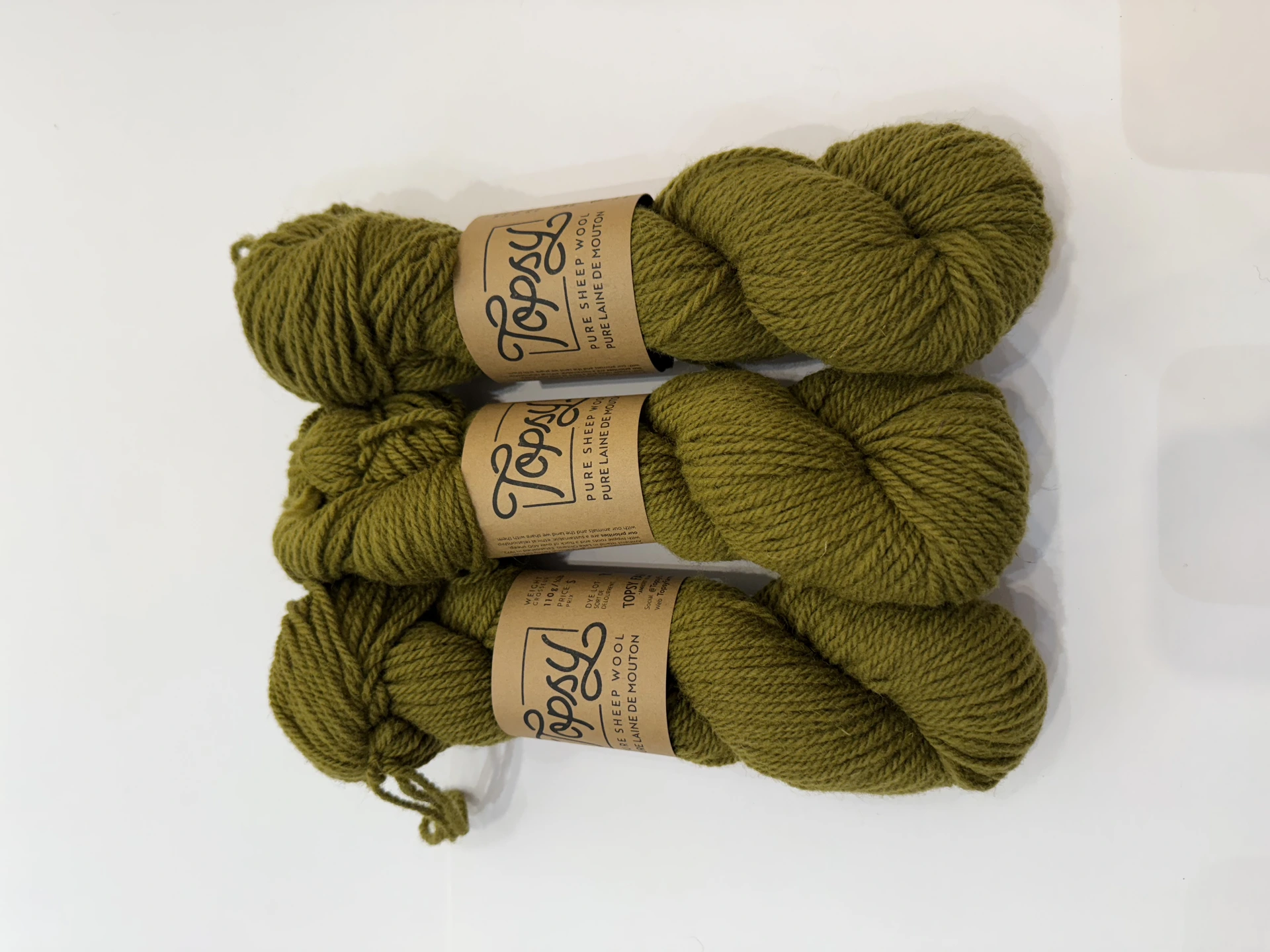 Aran Weight Yarn 130M/110G 橄欖綠