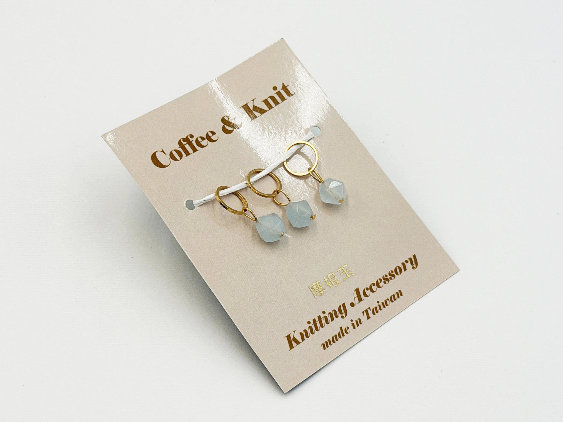 Morganite Stone Stitch Markers